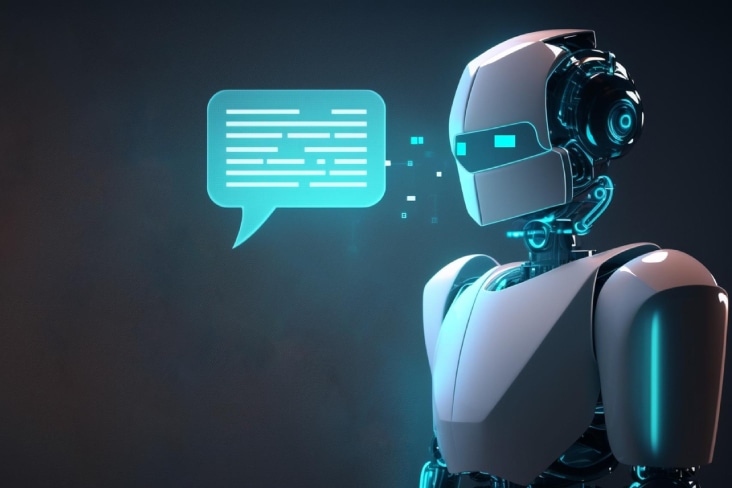 Conversation with AI robot