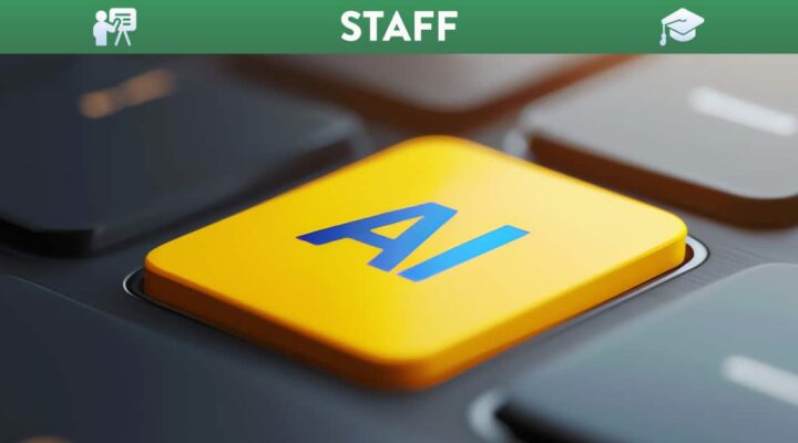 Yellow AI button on a keyboard
