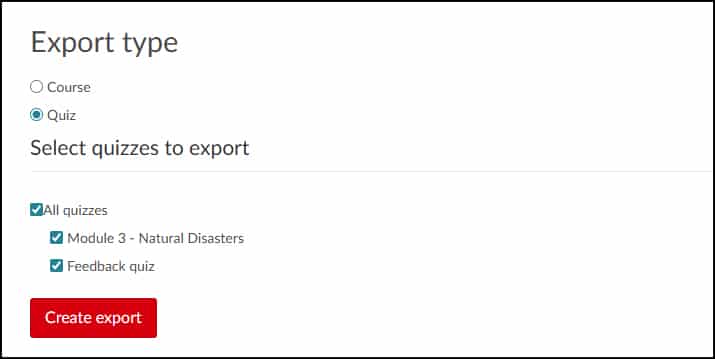 Export window